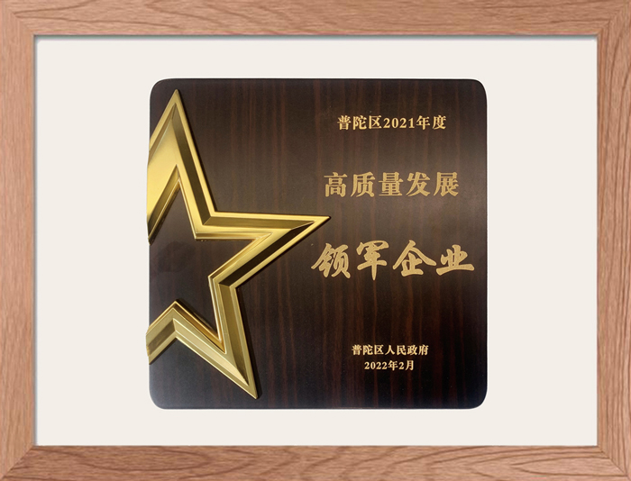 普陀区2021年度高质量发展领军企业